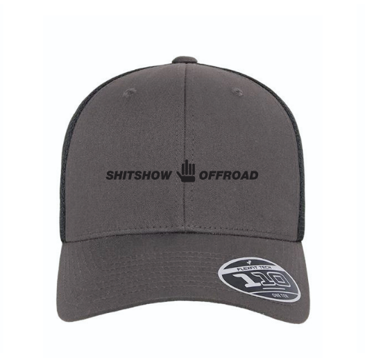 Shitshow Offroad Mesh Snapback Baseball Hat - Grey/Black