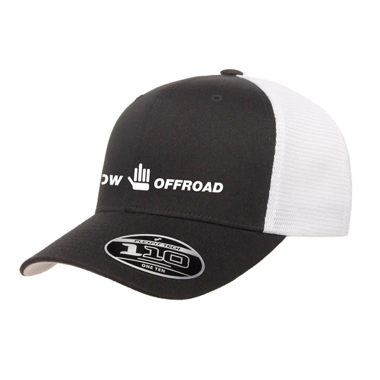 Shitshow Offroad Mesh Snapback Baseball Hat - Black/White