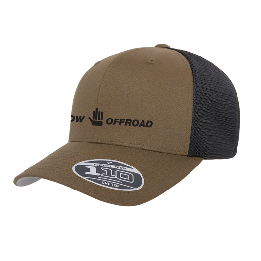 Shitshow Offroad Mesh Snapback Baseball Hat - Tan/Black